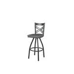 BFM 2130SRCR-SB Akrin Swivel Barstool  cross back