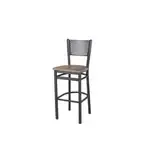 BFM 2161BKPR-SB Polk Barstool  perforated back