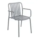 BFM PHKWAC-SG Key West Stacking Arm Chair  vertical slat design