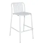 BFM PHKWBS-WH Key West Stacking Bar Stool  vertical slat design