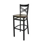 BFM Seating 2130B-SB ASH Akrin Barstool