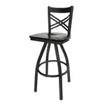 BFM Seating 2130S-SB W Akrin Swivel Barstool