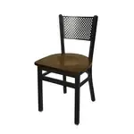 BFM Seating 2161C-SB ASH Polk Side Chair