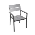 BFM Seating PH201CGRTK-BL Seaside Stacking Arm Chair
