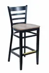 BFM ZWB101BL GR4 Berkeley Barstool  ladder back