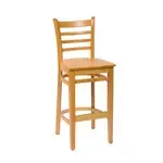 BFM ZWB101NT W Berkeley Barstool  ladder back
