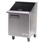 Bison Refrigeration BST-27-12 27.5'' 1 Door Counter Height Mega Top Refrigerated Sandwich / Salad Prep Table