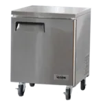 Bison Refrigeration BUR-27 27.5'' 1 Section Undercounter Refrigerator with 1 Right Hinged Solid Door and Side / Rear Breathing Compressor