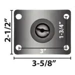 BK Resources 3SBR-R1PT-PH-TAB Caster