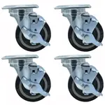 BK Resources 4SBR-1PT-PLY-PS4 Swivel Caster
