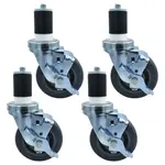 BK Resources 4SBR-RA-GR-PS4 Rubber Wheel