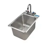 BK Resources BK-DIS-1014-10-P-G Compartment Drop-In Sink /