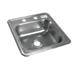 BK Resources BK-DIS-1515 Compartment Drop-In Sink /