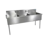 BK Resources BK8BS-3-24-12 Commercial Sink, (3) Three Compartment, Construction with and - 750" W