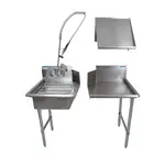 BK Resources BKDTK6-48-L-G-SS Dish Table Kit