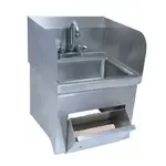 BK Resources BKHS-D-1410-SKTS-P-G Hand Sink