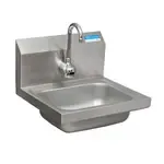 BK Resources BKHS-W-1410-1-P-G Hand Sink