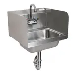BK Resources BKHS-W-1410-SS-PT-G Hand Sink