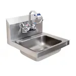 BK Resources BKHS-W-1410-W-G Hand Sink