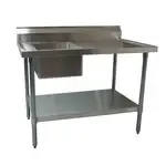 BK Resources BKMPT-3060S-L Work Table with Prep Sink