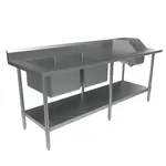 BK Resources BKPT-2-3084S-L Work Table with prep Sink