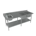 BK Resources BKPT-2-3084S-R Work Table with prep Sink