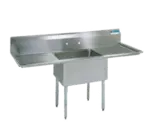 BK Resources BKS-1-1620-12-18T Commercial Sink, (1) One Compartment, Construction with and - 520" W
