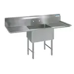 BK Resources BKS-1-18-12-18TS Commercial Sink, (1) One Compartment, Construction with and - 540" W