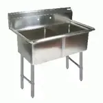 BK Resources BKS-2-1620-12S Commercial Sink, (2) Two Compartment, Construction with and - 370" W