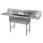 BK Resources BKS-2-18-12-18TS Commercial Sink, (2) Two Compartment, Construction with and - 720" W