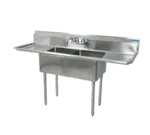BK Resources BKS-2-20-12-18T Commercial Sink, (2) Two Compartment, Construction with and - 760" W