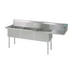 BK Resources BKS-3-1620-12-18RS Commercial Sink, (3) Three Compartment, Construction with and - 68.50" W