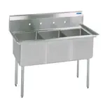 BK Resources BKS-3-24-14S Commercial Sink, (3) Three Compartment, Construction with and - 770" W