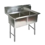 BK Resources BKS6-2-24-14S Commercial Sink, (2) Two Compartment, Construction with and - 53.13" W