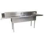 BK Resources BKSDT-3-20-12-20RSPG Soiled Dishtable