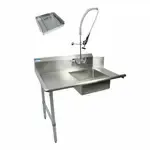 BK Resources BKSDT-60-L-P3-G Soiled Dishtable