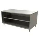 BK Resources CST-3072 Open Front Cabinet Base Work Table, with Top, and - 720"W x 300"D x 34.75"H