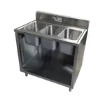 BK Resources CSTR5-3-1014-PG Commercial Sink, (3) Three Compartment, Construction with and - 360" W