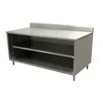 BK Resources CSTR5-3672 Open Front Cabinet Base Work Table, with Top, and - 720"W x 360"D x 39.75"H