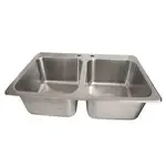BK Resources DDI2-14161024 Compartment Drop-In Sink /