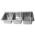 BK Resources DDI3-162012224-P-G Compartment Drop-In Sink /