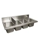 BK Resources DDI4-R5-1014HS Compartment Drop-In Sink /
