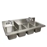 BK Resources DDI4-R5-1014HS-PG Compartment Drop-In Sink /