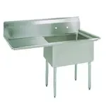 BK Resources ES-1-18-12-18L Commercial Sink, (1) One Compartment, Construction with and - 38.50" W