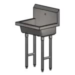 BK Resources MSHS-24F1 Single Station Handwash Sink