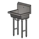 BK Resources MSHS-24F1B Single Station Handwash Sink