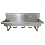 BK Resources MSHS-72W1B Three Station Handwash Sink