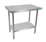 BK Resources SVT-6030 Work Table, Stainless Steel Top with and - 600"W x 300"D