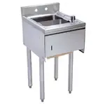 BK Resources UB4-18-1012HST-12-PG Underbar Sink Unit, Compartment, , with and / - 12.50"W x 18.25"D