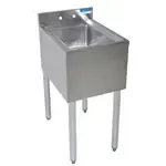 BK Resources UB4-18-1014HS Underbar Sink Unit, Compartment, , with and / - 14.50"W x 18.25"D